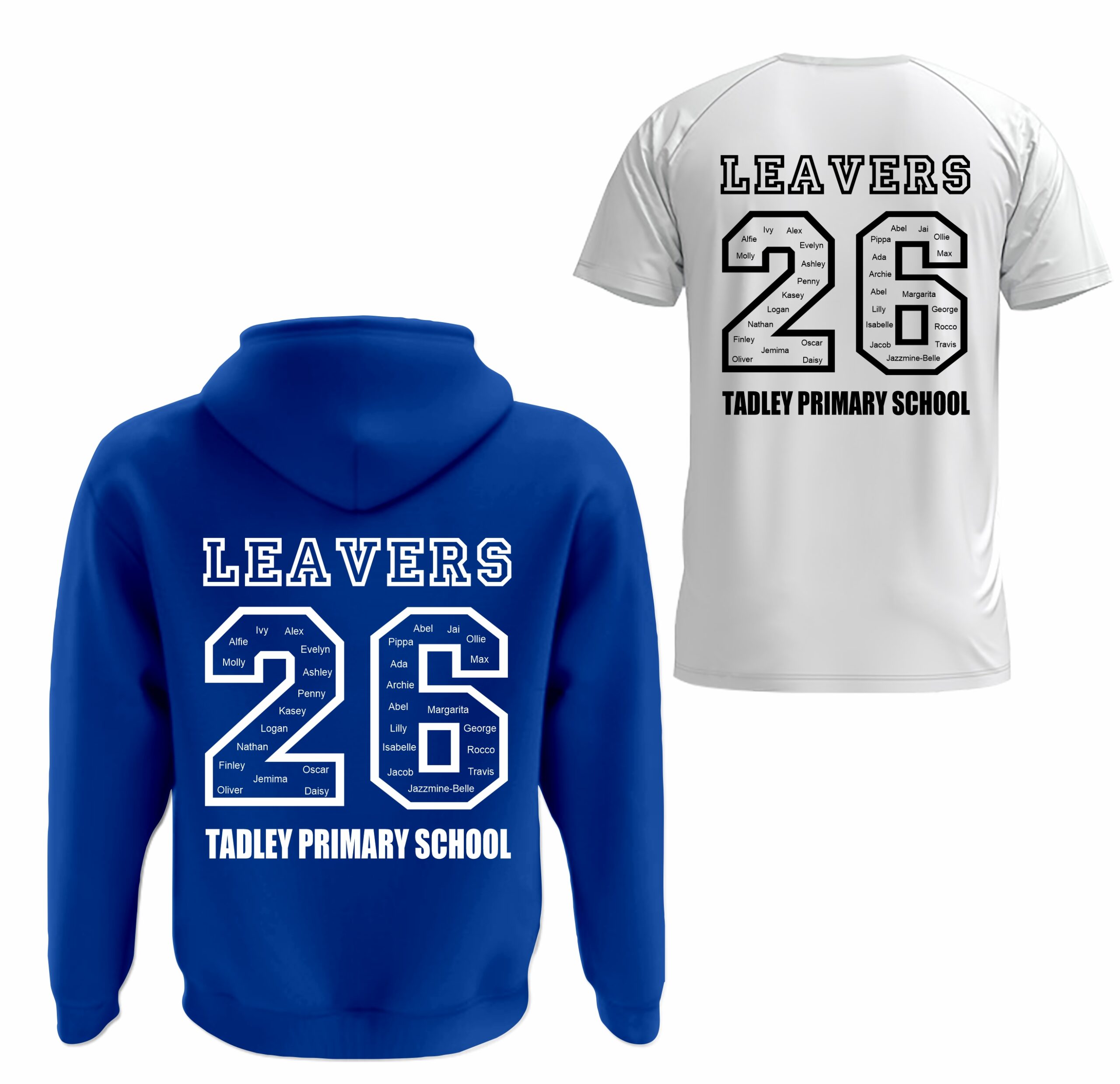 Tadley Primary School Leavers Hoodie + T-Shirts ( Royal Blue )