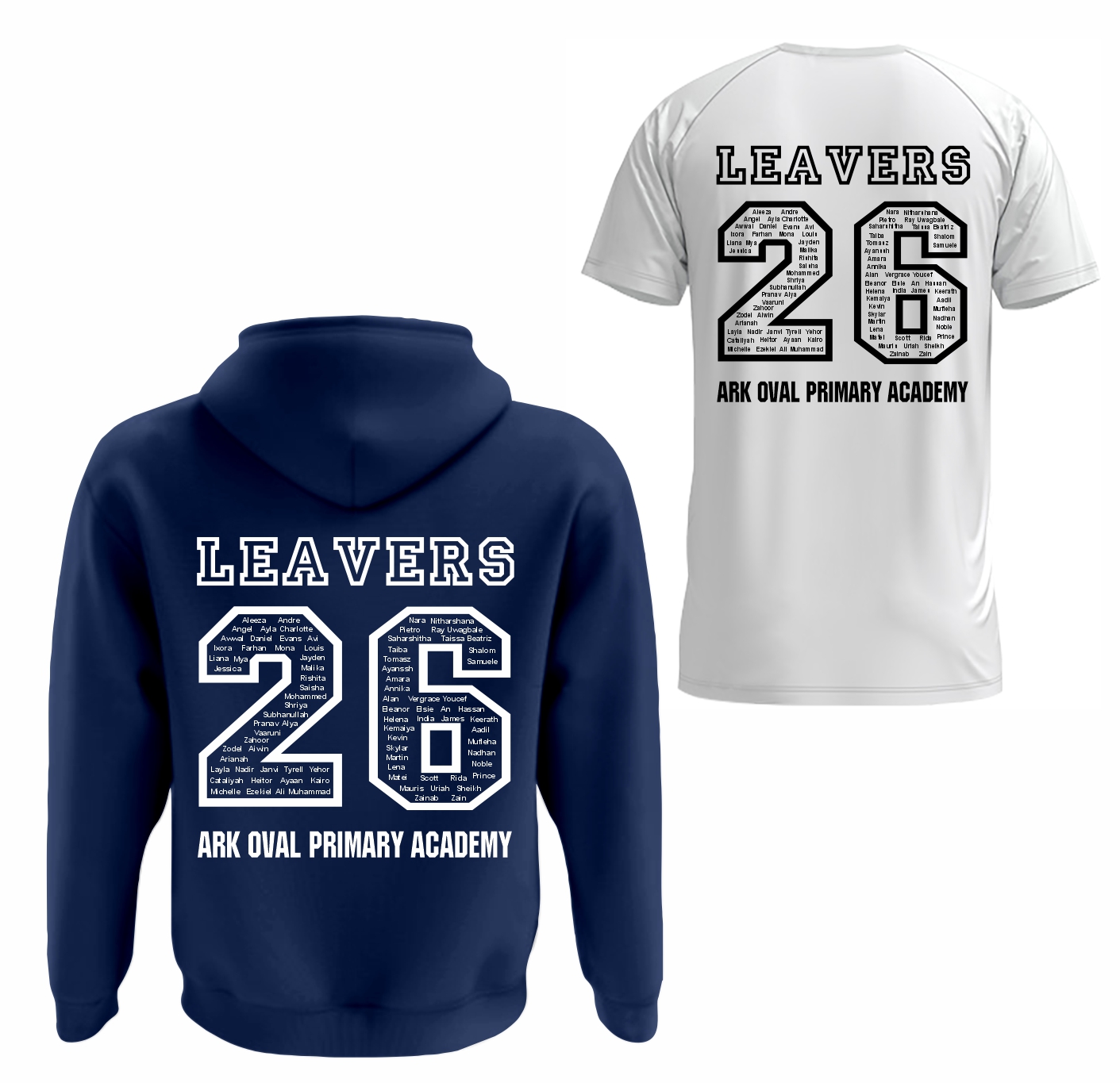 Ark Oval Primary Academy Leavers Hoodie + T-Shirt ( Navy Blue )