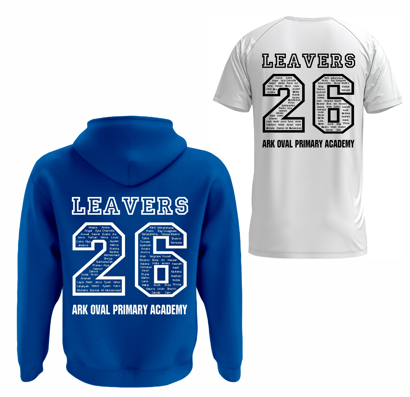 Ark Oval Primary Academy Leavers Hoodie + T-Shirt ( Royal Blue )