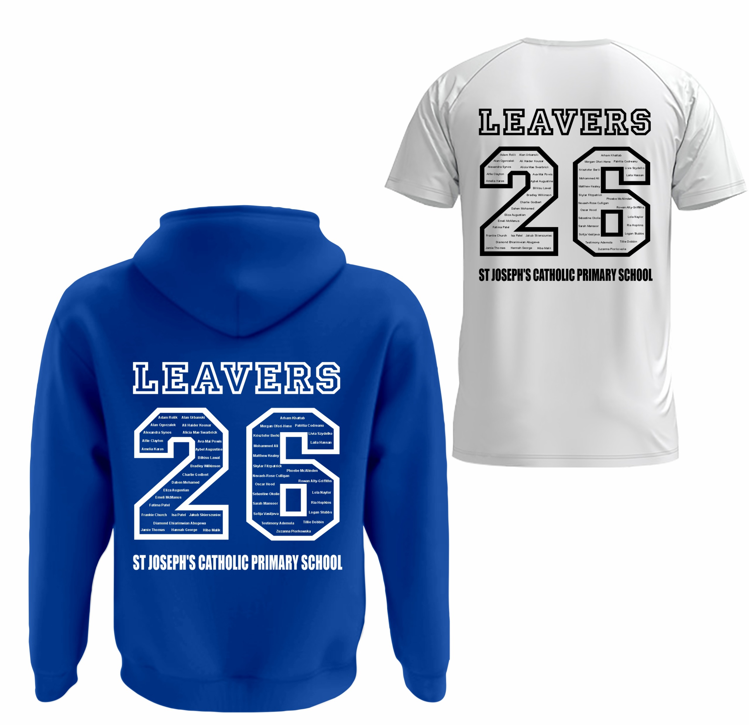 Saint Joseph Primary schools Leavers Hoodies + T-Shirt